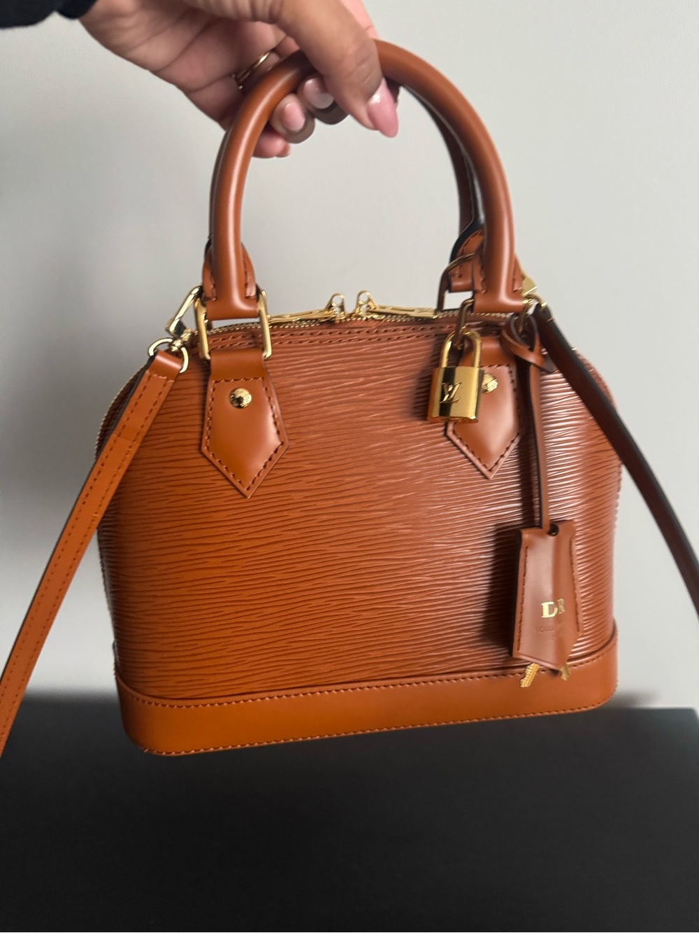 Louis Vuitton Tan Epi Alma BB with Gold Hardware